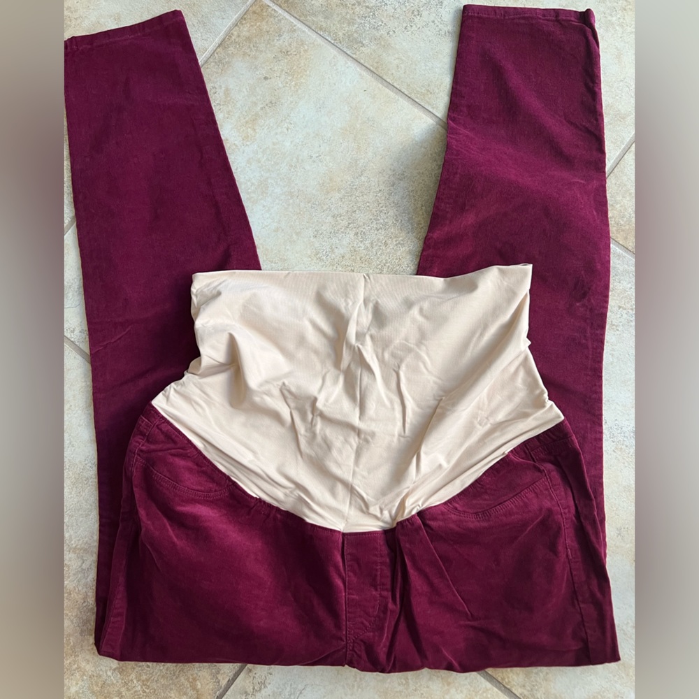 NWT LOFT Maternity Pants Size 14 Burgundy